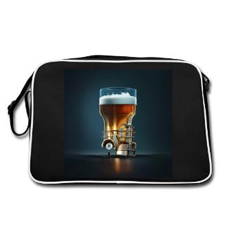 Beer engine - Sac Retro - noir/blanc - Dos