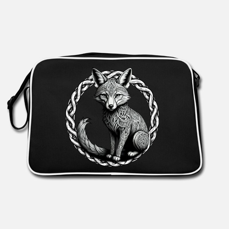 Fox with Celtic Knot 01 Retro Bag