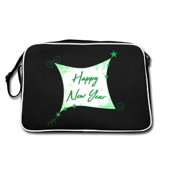 Happy New Year New Year's Eve - Retro Bag - black/white - Back
