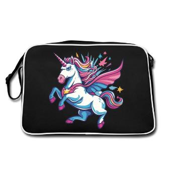 Licorne super-héros superpouvoirs bande dessinée surnaturelle - Sac Retro - noir/blanc - Dos