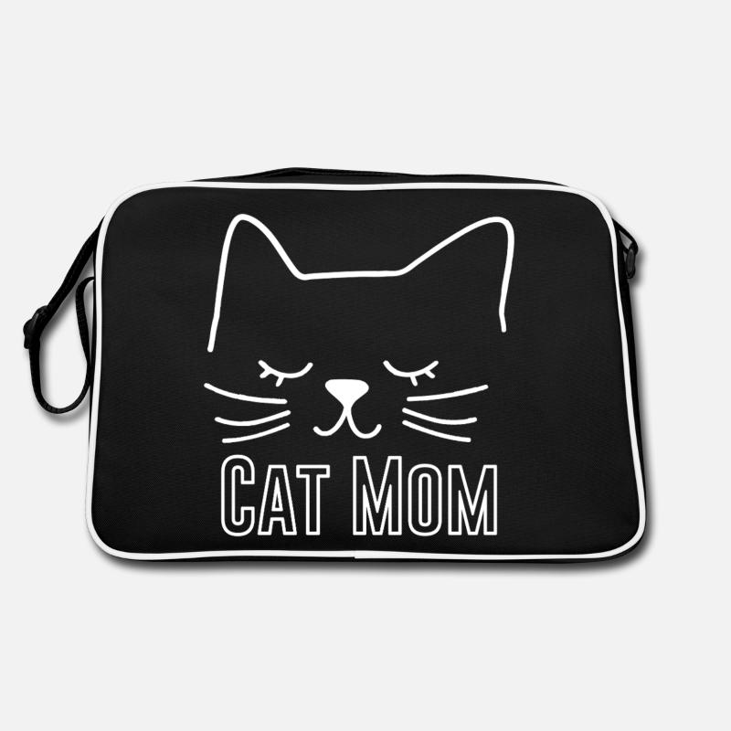 Chat Chat Maman Chat Maman Silhouette Contour Lineart Sac Retro