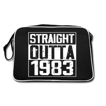 Straight Outta 1983 Retro 1983 Anniversary Gift - Retro Bag - black/white - Back