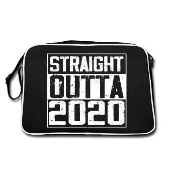 Straight Outta 2020 Cadeau Anniversaire 2020 Retro - Sac Retro - noir/blanc - Dos