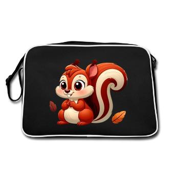 Squirrel 9 - Retro Bag - black/white - Back