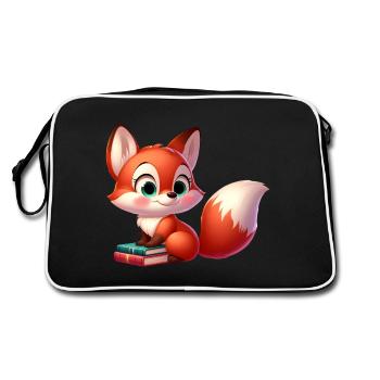 Fox 2 - Retro Bag - black/white - Back