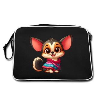 Chihuahua 11 - Retro Tasche - Schwarz/Weiß - Hinten