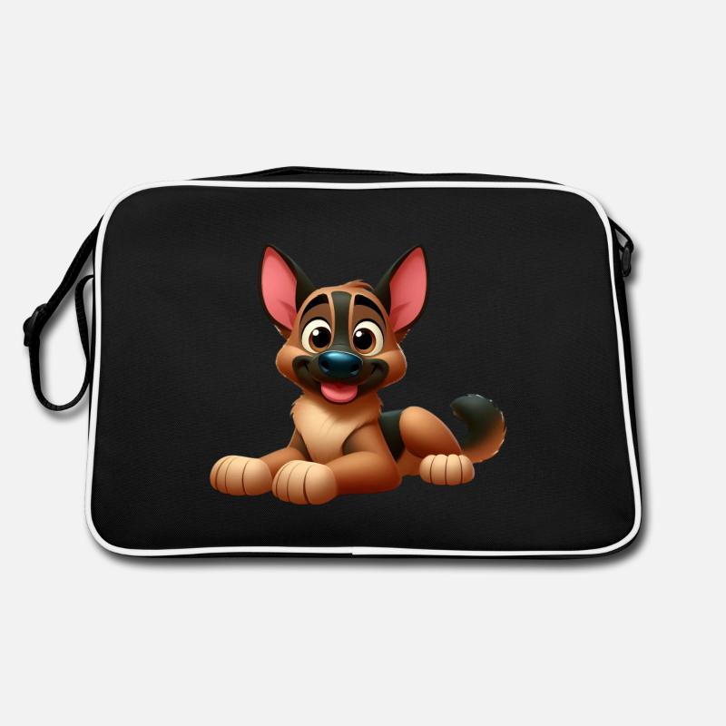 Deutscher Schäferhund 15 Retro Tasche