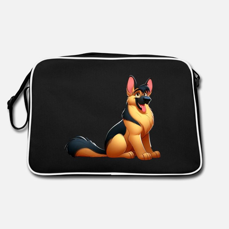Deutscher Schäferhund 11 Retro Tasche