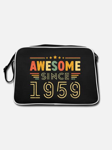 Millésime Légende 1959 Cadeau de 1959 - Né en 1959 - Sac Retro - noir/blanc - Dos