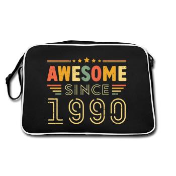 Vintage Legend 1990 Gift from 1990 - Born in 1990 - Retro Bag - black/white - Back