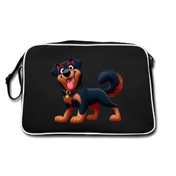 Beauceron 6 - Retro Bag - black/white - Back