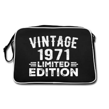 Year of birth 1971 Year of birth 1971 vintage - Retro Bag - black/white - Back