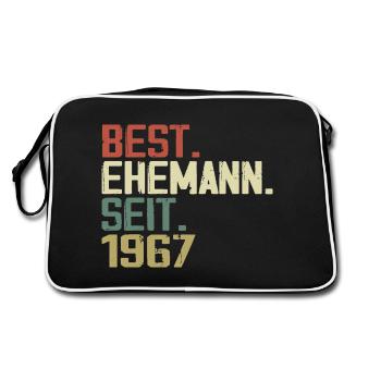 Best Ehemann Seit 1967 Geburtstagsgeschenk 1967 - Retro Tasche - Schwarz/Weiß - Hinten