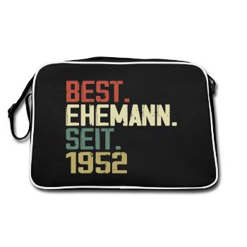Best Husband Since 1952 Birthday Gift 1952 - Retro Bag - black/white - Back