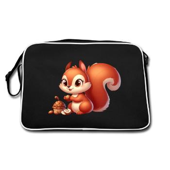 Squirrel 8 - Retro Bag - black/white - Back