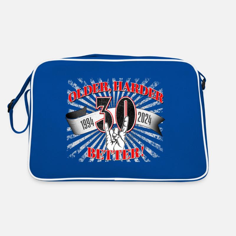 30zigster Geburtstag eines Metalfan Retro Tasche