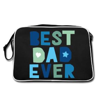 Le meilleur papa de tous les temps - Sac Retro - noir/blanc - Dos