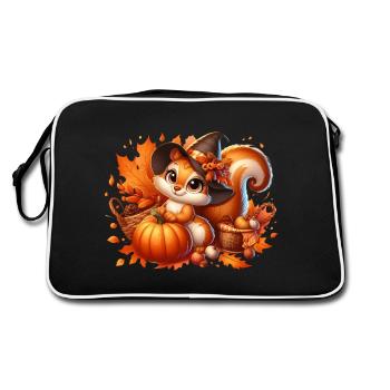 squirell autumn2 - Sac Retro - noir/blanc - Dos