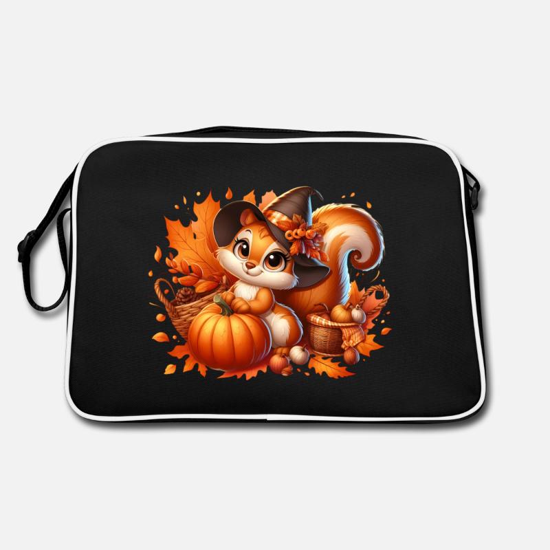 Eichhörnchen Herbst2 Retro Tasche