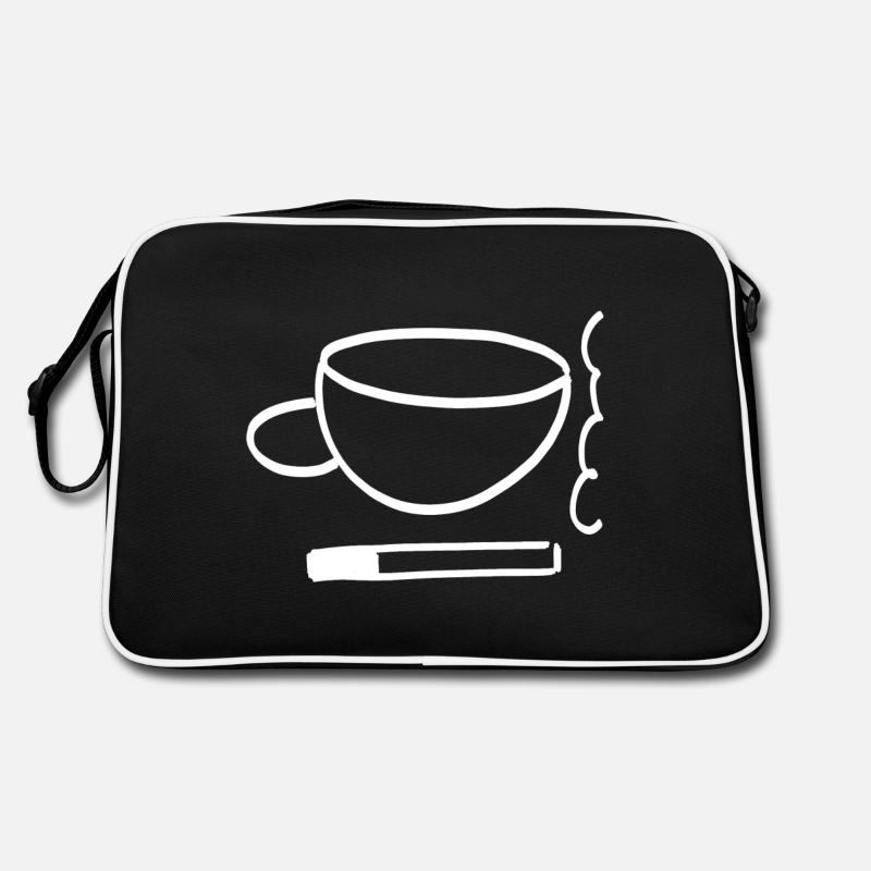 Kaffee und Zigarette - just coffee and cigarette Retro Tasche