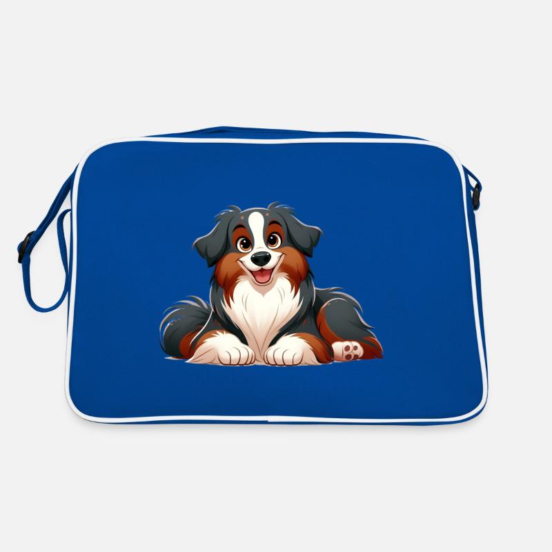 Border Collie Retro Tasche