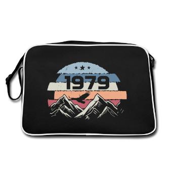 Original 1979 Jahrgang 1979 Geburtstag 1979 - Retro Tasche - Schwarz/Weiß - Hinten