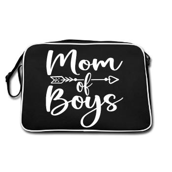 Maman de Garçons - Cadeau Fête des Mères - Sac Retro - noir/blanc - Dos