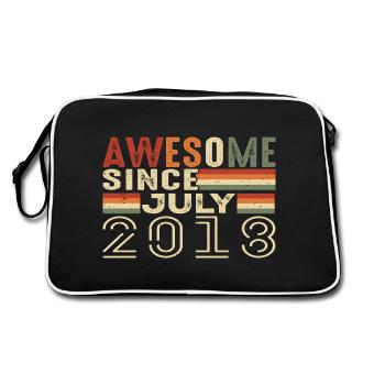Juli 2018 Geburtstagsgeschenk Juli 2018 Jahrgang - Retro Tasche - Schwarz/Weiß - Hinten