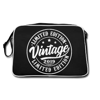 2019 Vintage Rétro 2019 Cadeau D'anniversaire 2019 - Sac Retro - noir/blanc - Dos