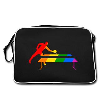 Rainbow Table Tennis - Retro Bag - black/white - Back