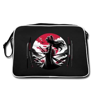Samurai Girl katana - Retro Bag - black/white - Back