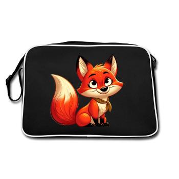Fox 10 - Retro Bag - black/white - Back
