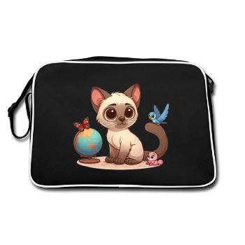 Siamese 3 - Retro Bag - black/white - Back