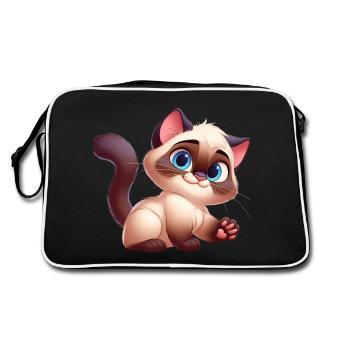 Siamese 18 - Retro Bag - black/white - Back