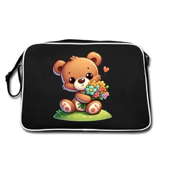 Teddy Bear 5 - Retro Bag - black/white - Back