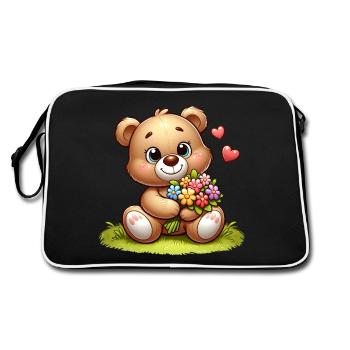 Teddy Bear 3 - Retro Bag - black/white - Back