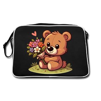 Teddy Bear 4 - Retro Bag - black/white - Back