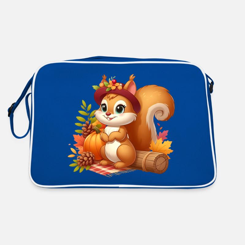 Eichhörnchen Herbst Retro Tasche