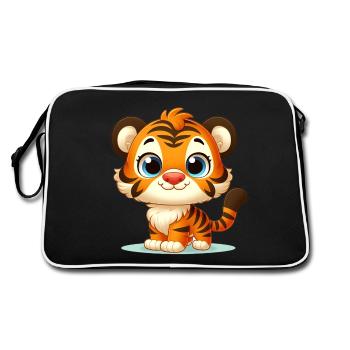 Tiger2 - Retro Bag - black/white - Back