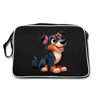 Beauceron 3 - Retro Bag - black/white - Back