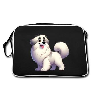 berger des pyrénées - Sac Retro - noir/blanc - Dos