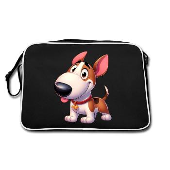 bull terrier - Retro Bag - black/white - Back