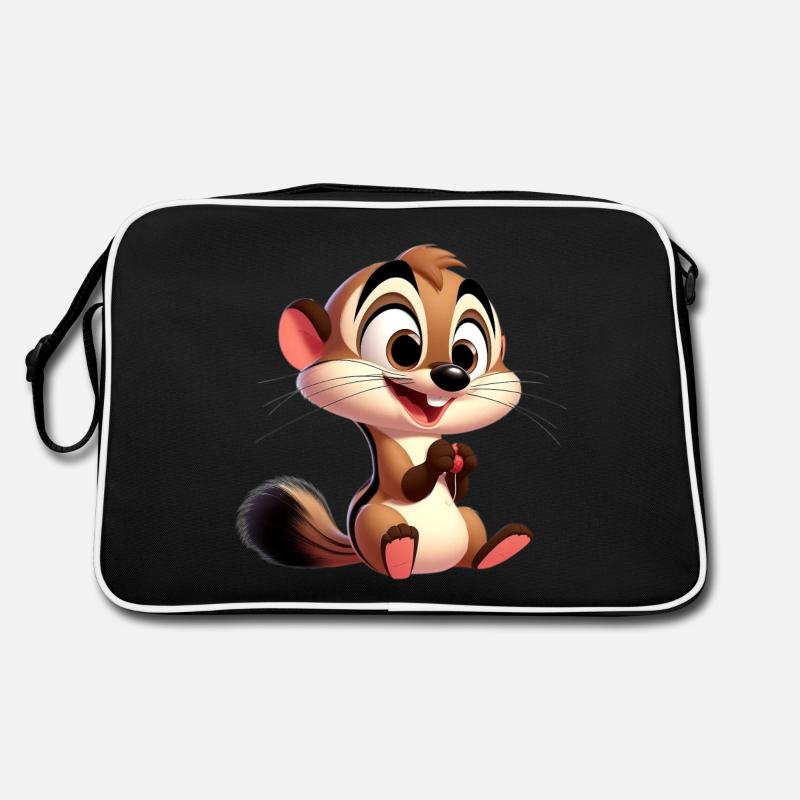 weasel - Retro Bag - black/white