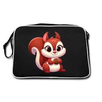 Squirrel 2 - Retro Bag - black/white - Back