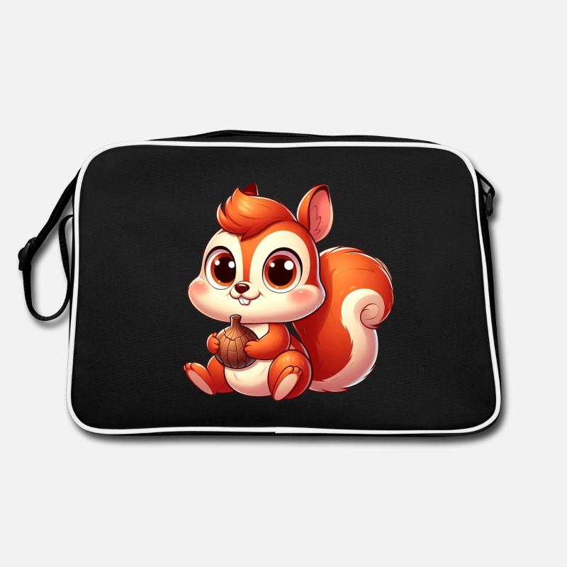 Eichhörnchen 5 Retro Tasche