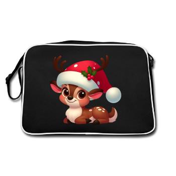 Rudolf 5 - Retro Tasche - Schwarz/Weiß - Hinten