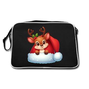 Rudolf 7 - Retro Tasche - Schwarz/Weiß - Hinten