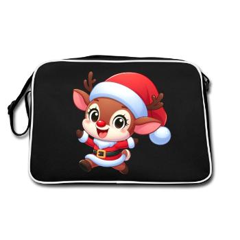 Rudolf 1 - Retro Tasche - Schwarz/Weiß - Hinten
