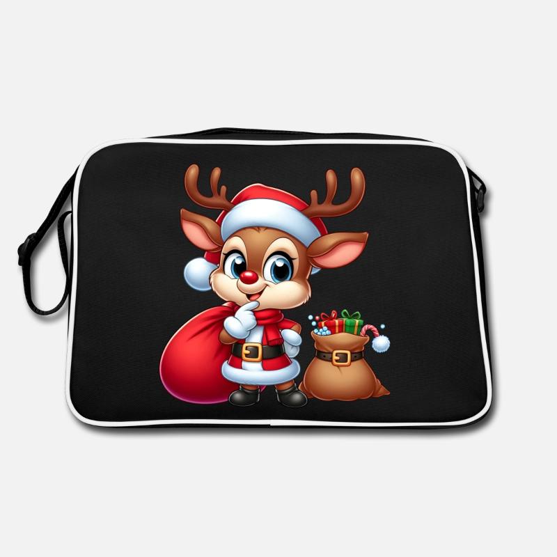 Rudolf 4 - Retro Tasche - Schwarz/Weiß