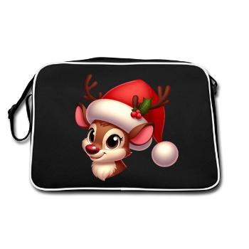 Rudolf 9 - Retro Tasche - Schwarz/Weiß - Hinten